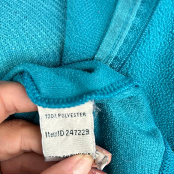 LL Bean Womens Zip Fitness Fleece Jacket XL Teal Blue L.L. Bean Pullover Quarter - Picture 4 of 5